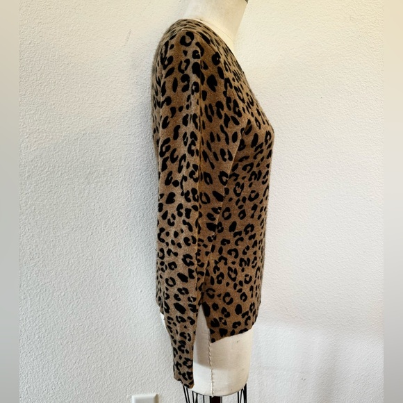 J.Crew Cashmere Leopard Crewneck Sweater - Picture 4 of 7